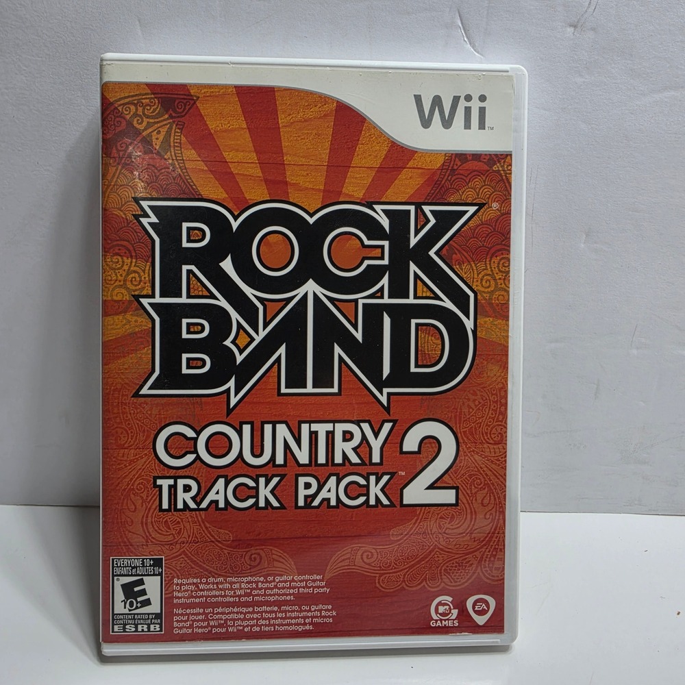Rock Band Country Track Pack 2 Nintendo Wii CIB Complete with Manual EA Games